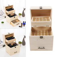 Wood Essential Oil Box 59 Grid Wood Essential Oil Box Essential Oil Packaging Box High Quality 3 Layer Essential Oil Box